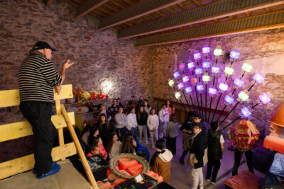 Une pièce avec des œuvres lumineuses en forme d'éventail  - Agrandir l'image 6 sur 13, fenêtre modale