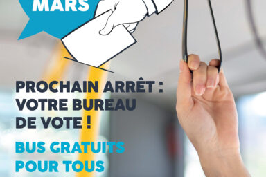 Affiche, bus gratuits pour tous